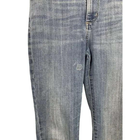 Lee Regular Fit Straight Leg Mid Rise Women's Size 6 Dark Blue Denim Jeans - Picture 4 of 9